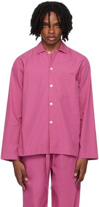 Tekla Chemise de pyjama à manches longues rose