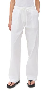 Proenza Schouler White Label Barrett Pants in Stretch Poplin White 12