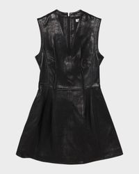 Juliette Sleeveless Leather Midi Dress