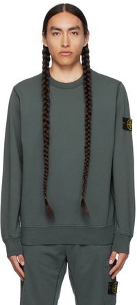 Stone Island Gray Crewneck Sweatshirt