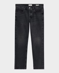 Men's Washed Straight-Leg Jeans