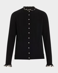 Pearl-Button Cashmere Cardigan