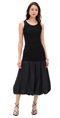 BARDOT Melody Lace Poplin Maxi Dress Black 6