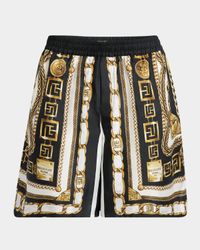 Men's Foulard-Print Pull-On Shorts