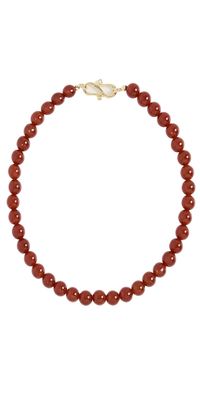 LIÉ STUDIO The Mary Necklace Red Carnelian One Size