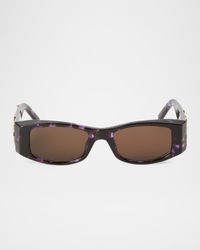 Angel Cat-Eye Embossed Logo Sunglasses