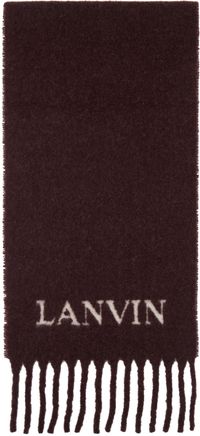Lanvin Écharpe brune à franges