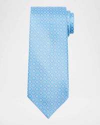 Men's Micro-Floral Silk Tie