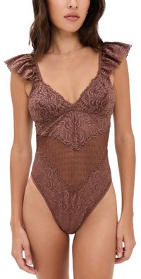 MUCCI Paola Thong Bodysuit Espresso XL