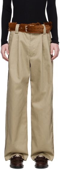 Meryll Rogge Taupe Pleated Trousers