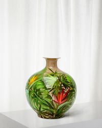 Handpainted Greenery Bottle Vase