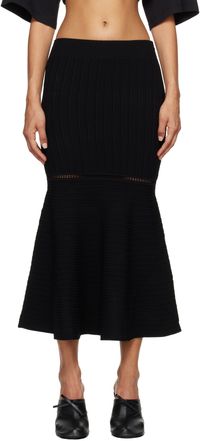 Victoria Beckham Jupe midi évasée noire