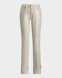 Barrett Coated Cotton Denim Slim-Leg Jeans