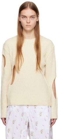 OPEN YY SSENSE Exclusive Off-White Sweater