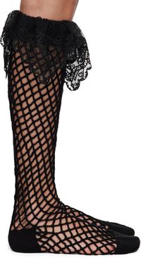 Chopova Lowena Black Crochet Net Socks