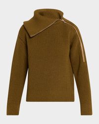 Talim Zipped Wool Turtleneck Sweater