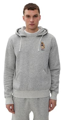 Polo Ralph Lauren Vintage Fleece Novelty Bear Hoodie Grey S