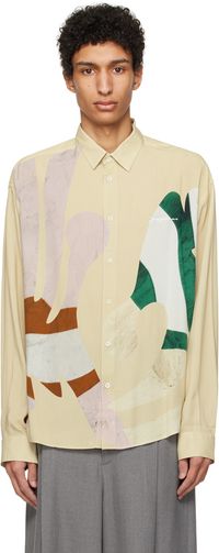 JACQUEMUS Chemise Simon jaune - Les sculptures