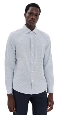 Rhone Slim Fit State of Mind Shirt Lichen Green Grid S