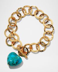 Turquoise Heart Drop Bracelet