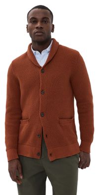Taylor Stitch The Crawford Cotton Cardigan Rust 42