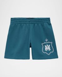 Kid's MA Crest Cotton Shorts, Size 4-12