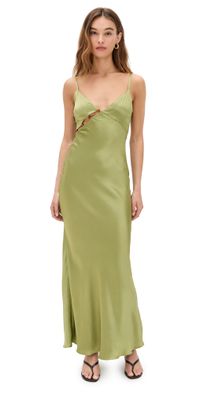 MINKPINK Olympia Bead Dress Spring Green M
