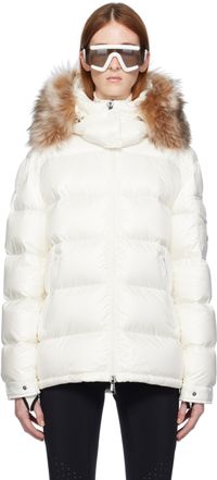 Moncler White Mairefur Down Jacket
