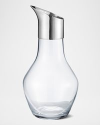 Sky Glass & Stainless Steel Water Pitcher