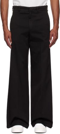 Palm Angels Pantalon noir à monogramme