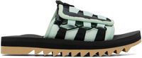 SUICOKE Black & Green DAO-2ab2 Sandals