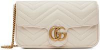 Gucci Sac blanc cassé à logo GG Marmont