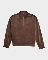 Men's Charles Velvet Quarter-Zip Sweatshirt