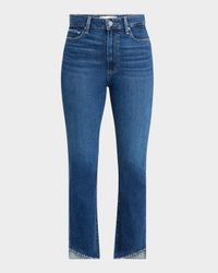 Claudine Kick-Flare Jeans with Angled Hem