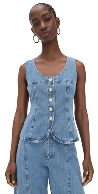 ALIGNE Ariella Denim Top Light Wash 10