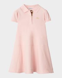 Girl's Cotton Polo Shirt Dress, Size 3-14