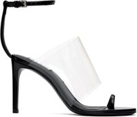 ALAÏA Black Asymmetric Heeled Sandals