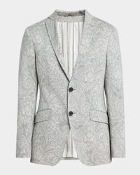 Men's Cotton Paisley Jacquard Two-Button Sport Jacket