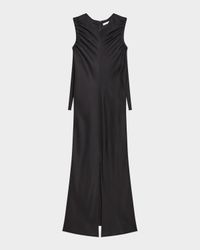 Ruched Sleeveless Maxi Dress