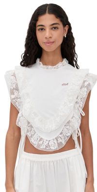 Sea Abelene Solid Side Tie Tank Top White S/M