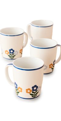 Misette Set of 4 Mugs Floral Bouquet One Size