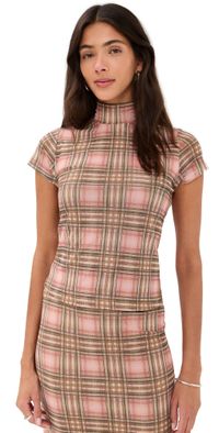 Another Girl Mesh Print Top Multi M