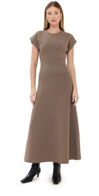 CO Ribbed Sleeveless Dress Oatmeal S
