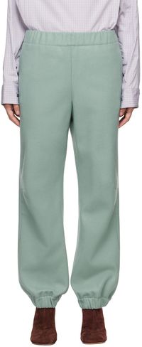 Dries Van Noten Blue Wool Trousers