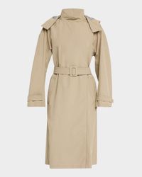 Moriana Hooded Stand-Collar Coat