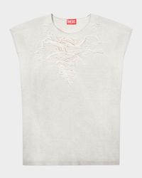 Men's Destroyed Sleeveless Sweatshirt