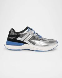 Men's JLA Mesh & Leather Low-Top Runner Sneakers