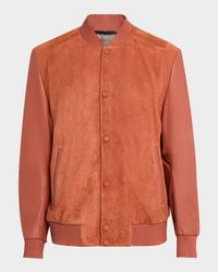 Men's Micks Suede and Leather Bomber Jacket