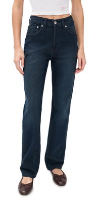 EB Denim High Rise Straight Jeans Midnight Ridge 26