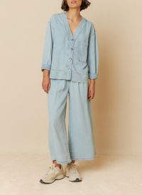 Indi & Cold - Surchemise Col V - Taille L - Jean Stone